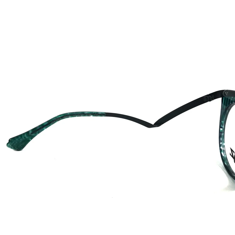 BOZ Eyeglasses Frames EXTRA 4000 Clear Green Marble Matte Black 47-20-140